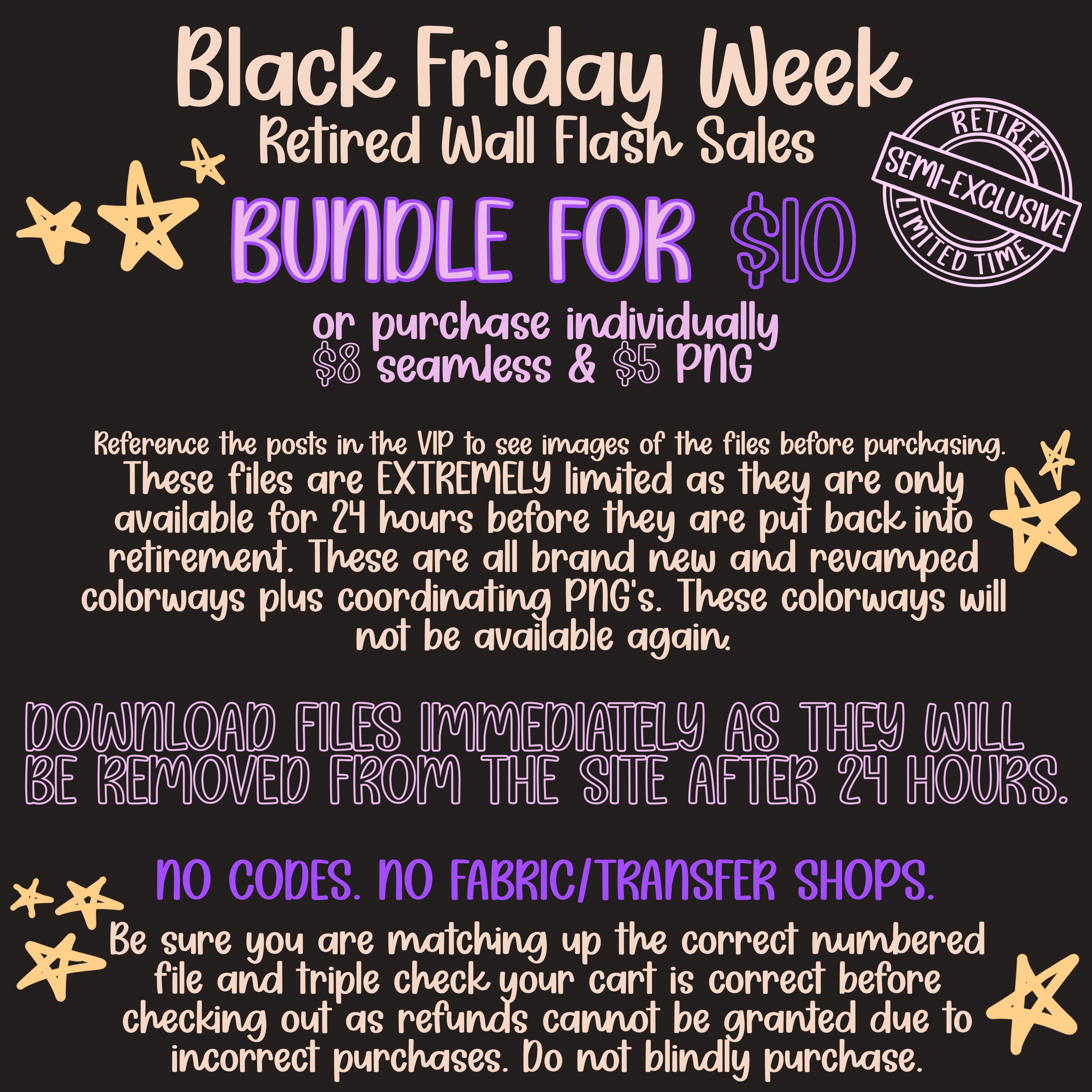 Black Friday 2025 • Retired Wall Claim #1 – pixelcassdesigns