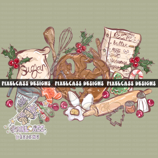 Holiday Cookie Recipe PNG SUBLIMATION
