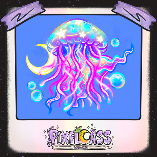 Glowing Jellyfish PNG SUBLIMATION