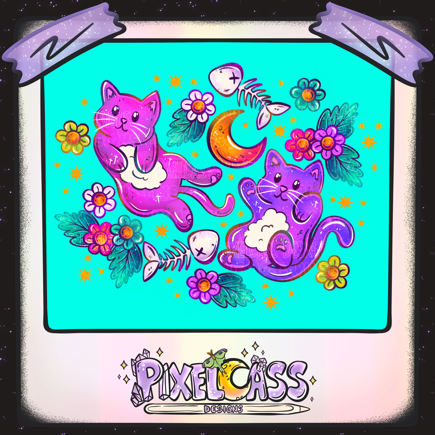 Kitty Garden PNG SUBLIMATION