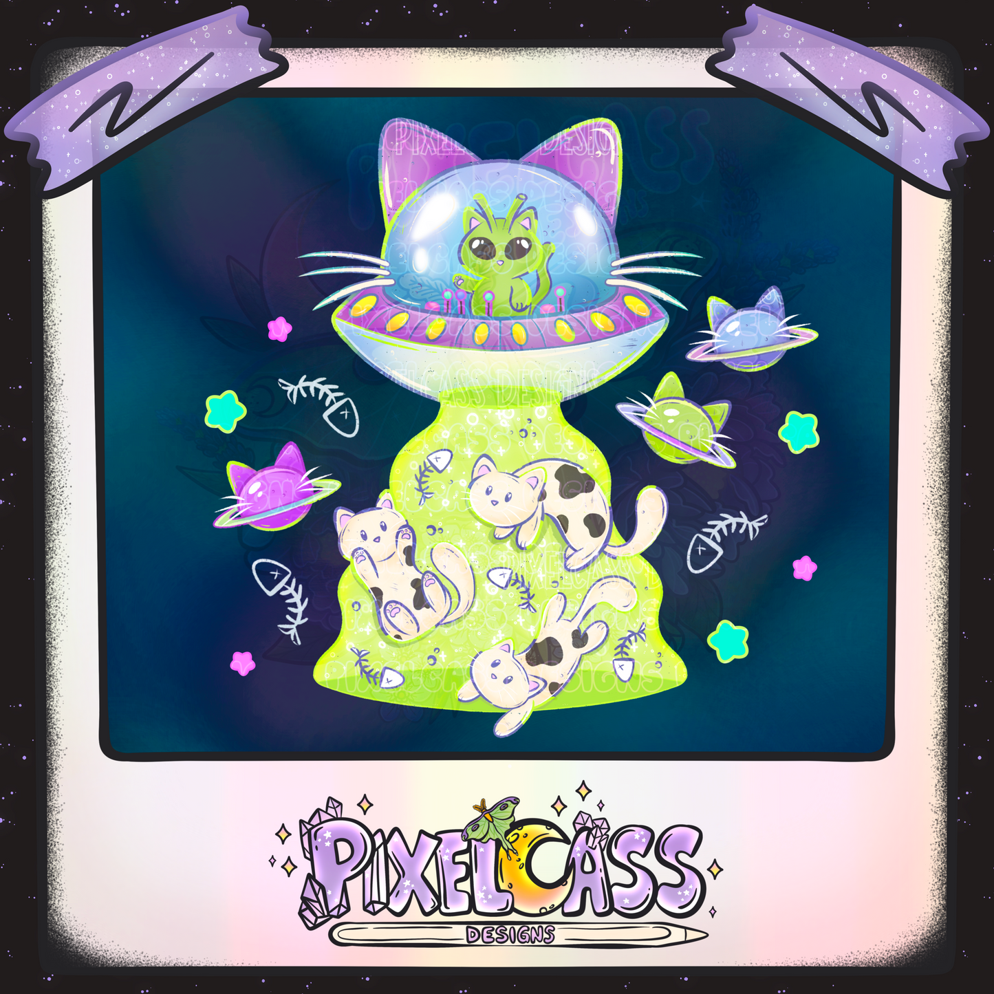 Kitty UFO's PNG SUBLIMATION