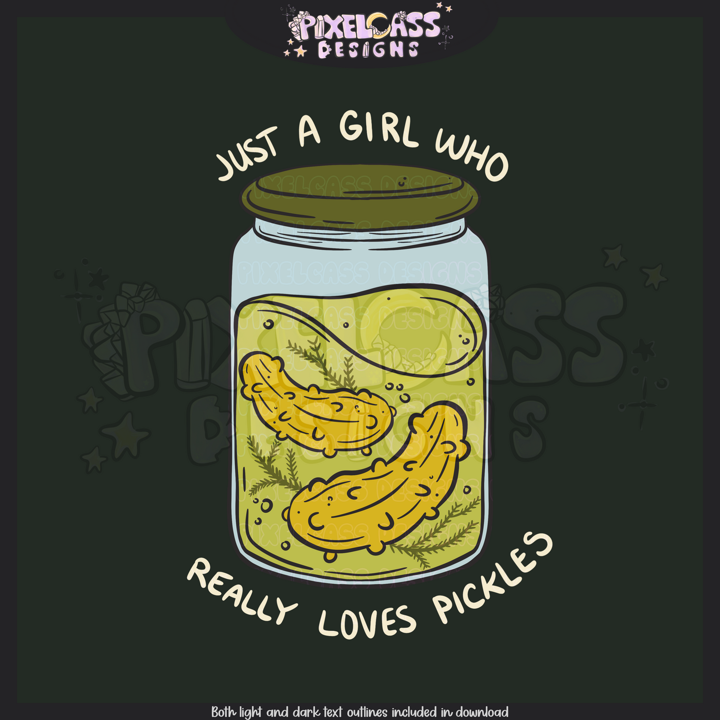 Girl Pickle Love PNG SUBLIMATION