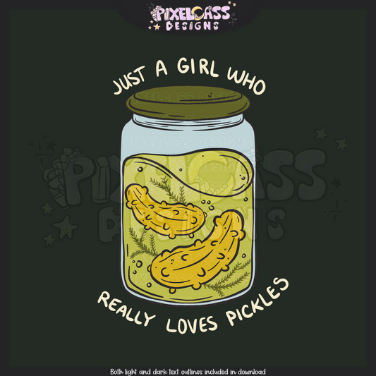 Girl Pickle Love PNG SUBLIMATION