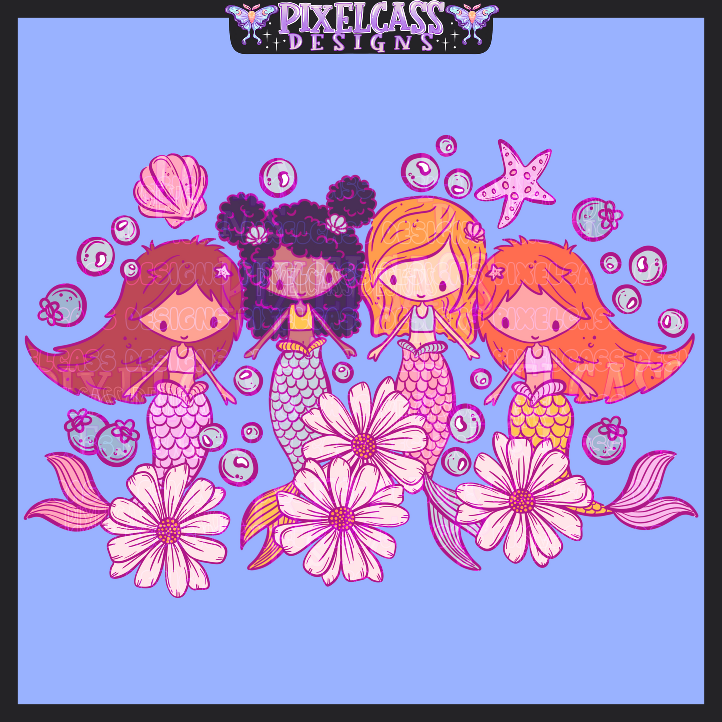 Mermaid Girls [Mystery Re-Color] PNG SUBLIMATION