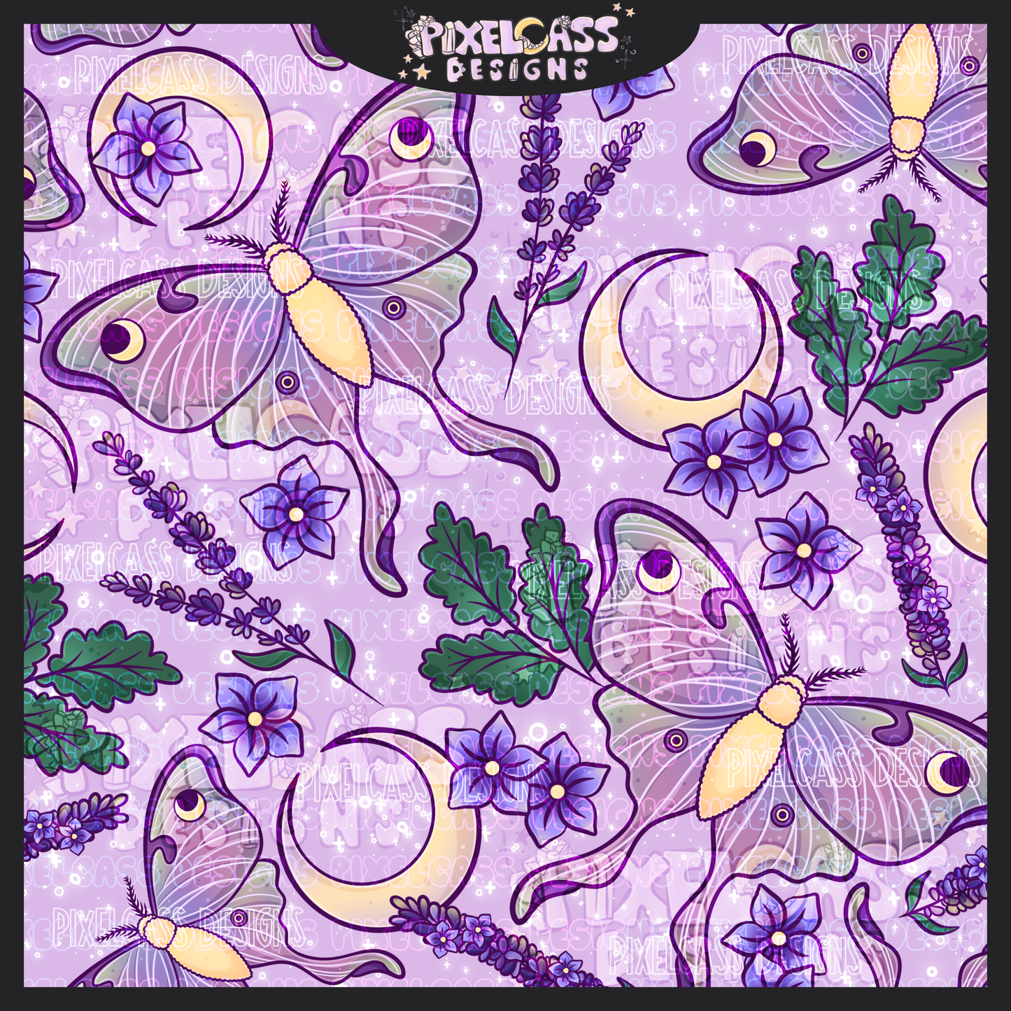 Moonlit Lavender Moths