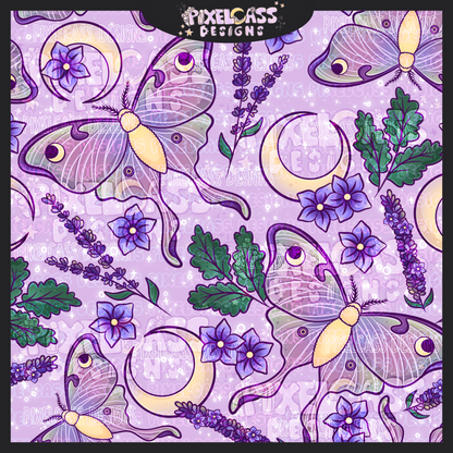 Moonlit Lavender Moths