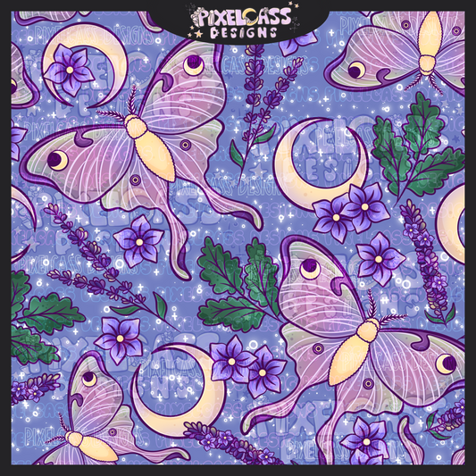 Moonlit Lavender Moths