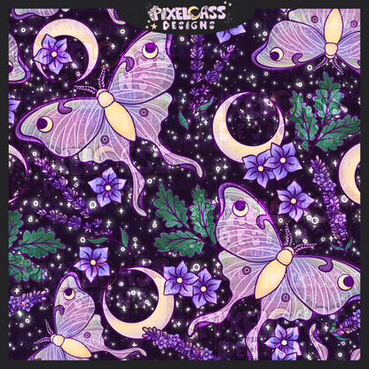Moonlit Lavender Moths