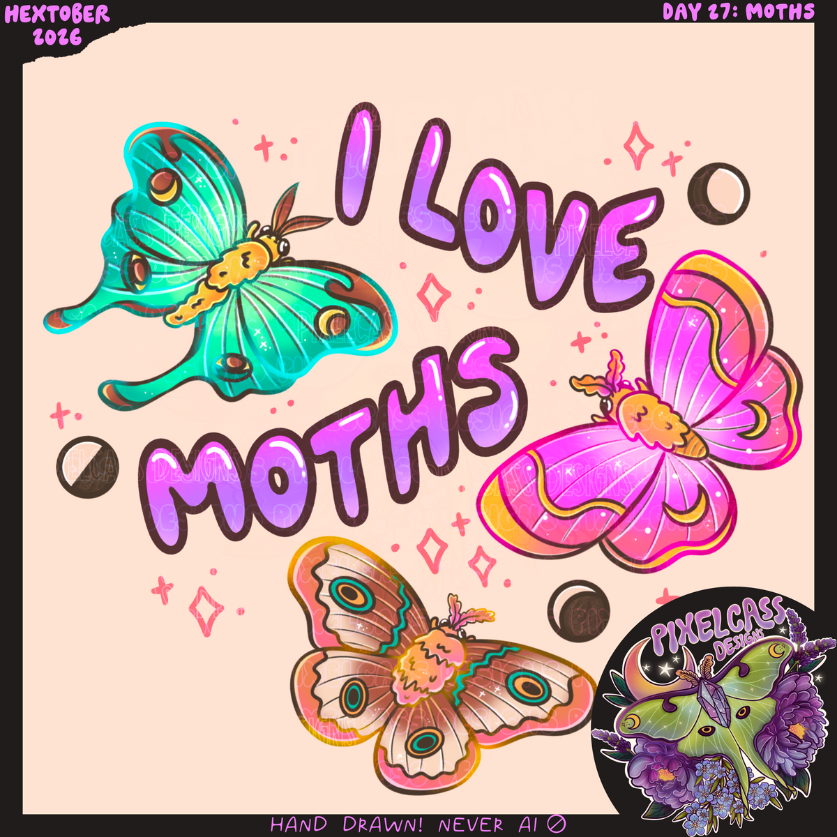 Moth Love PNG SUBLIMATION [Hextober 2026]