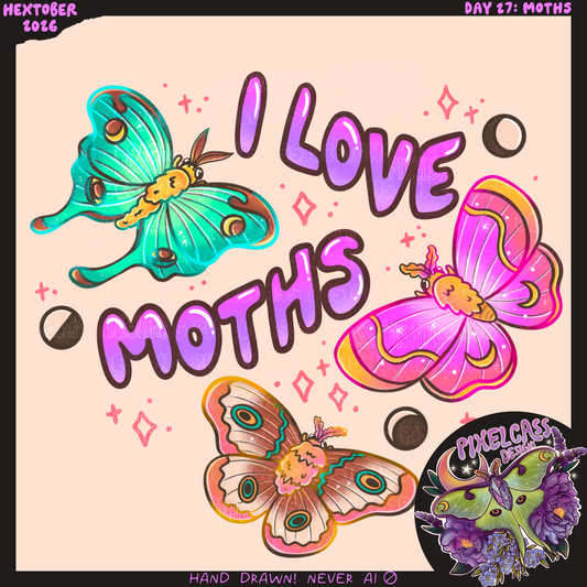 Moth Love PNG SUBLIMATION [Hextober 2026]