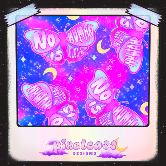 No Human Is Illegal Butterflies (Unlimited Freebie) [3 colorways]