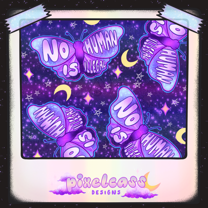 No Human Is Illegal Butterflies (Unlimited Freebie) [3 colorways]