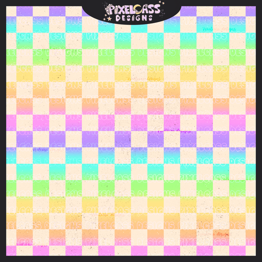Rainbow Ombré Checkers