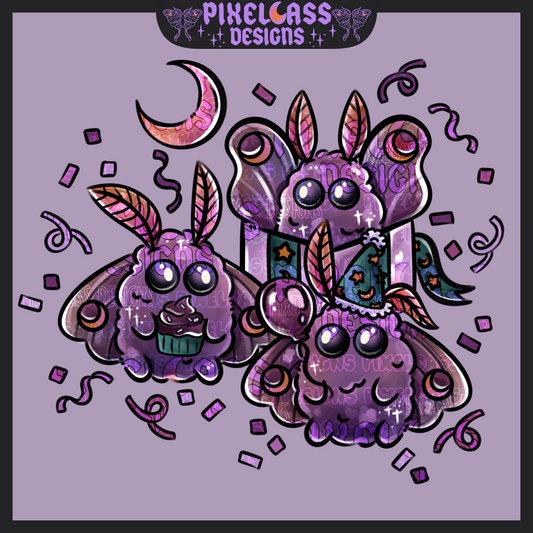 Party Moths PNG SUBLIMATION