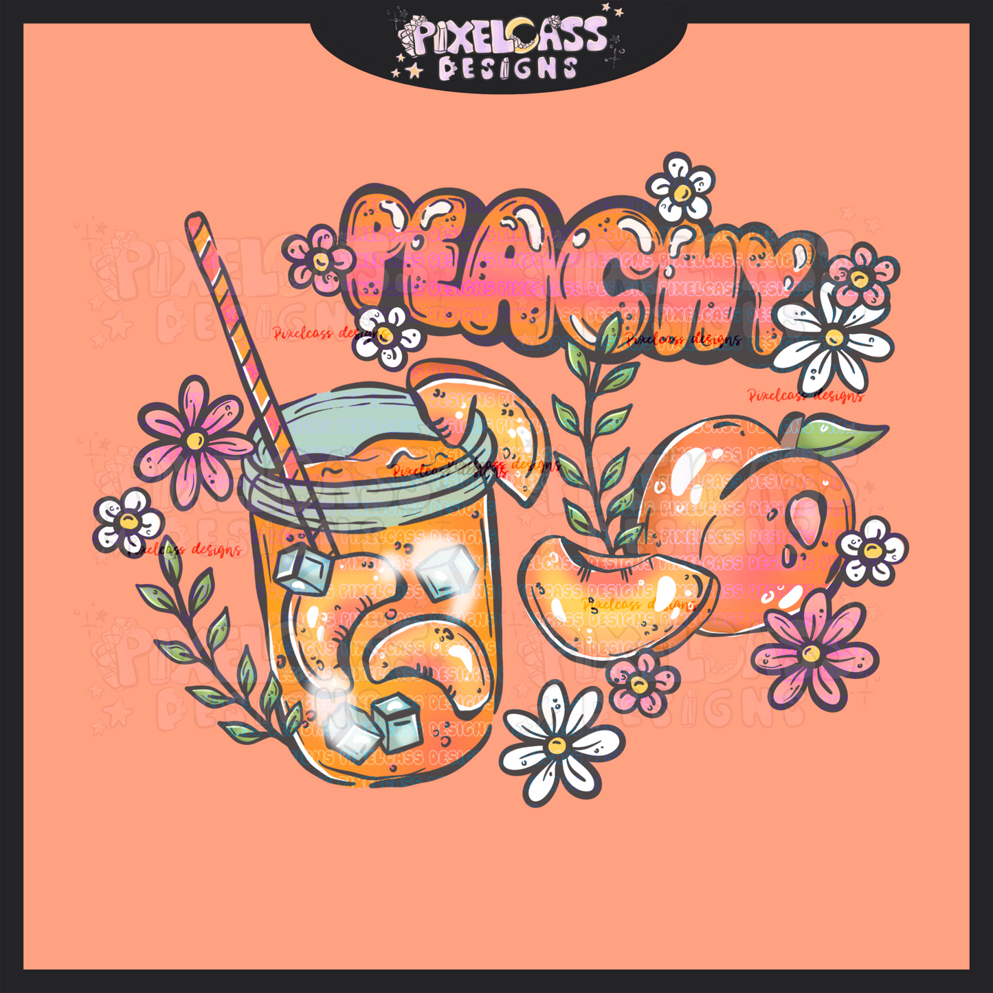 Peachy Tea PNG SUBLIMATION