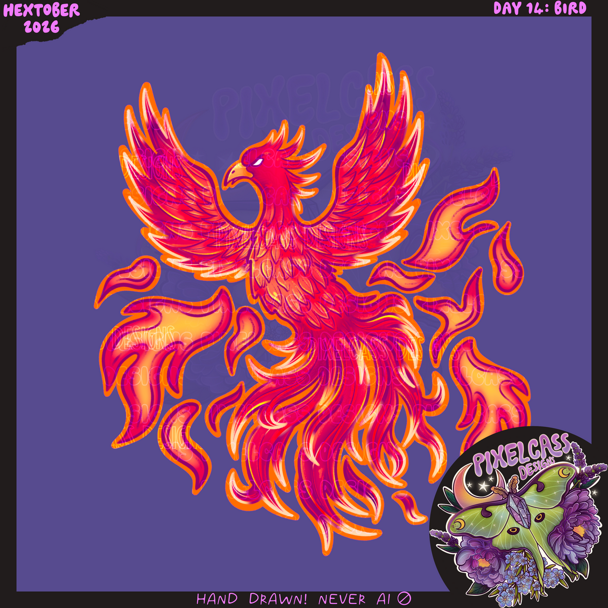 Phoenix Bird PNG SUBLIMATION [Hextober 2026]
