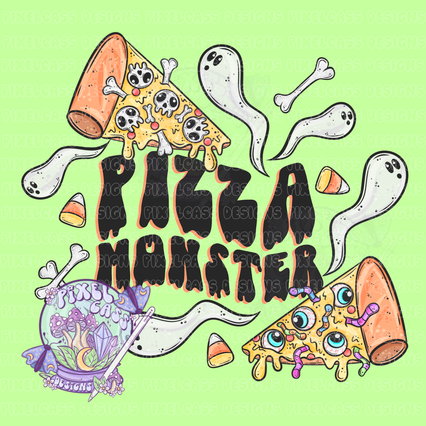 Pizza Monster PNG SUBLIMATION