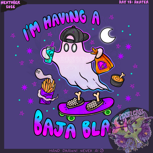 Skater Baja Ghost PNG SUBLIMATION [Hextober 2026]