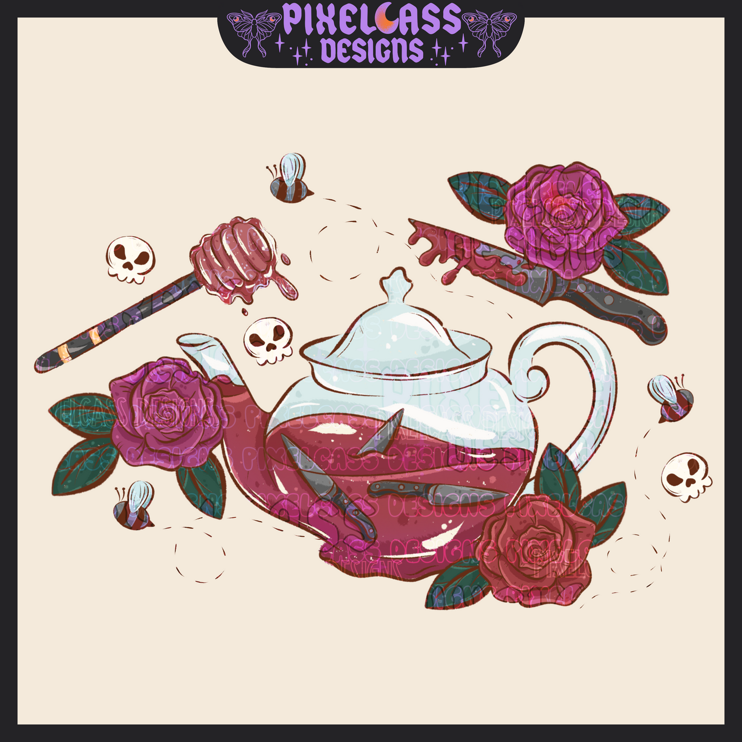 Slasher Tea Time PNG SUBLIMATION
