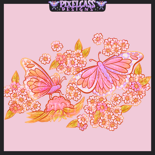 Springtime Butterflies PNG SUBLIMATION