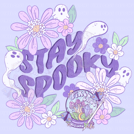 Stay Spooky Floral PNG SUBLIMATION