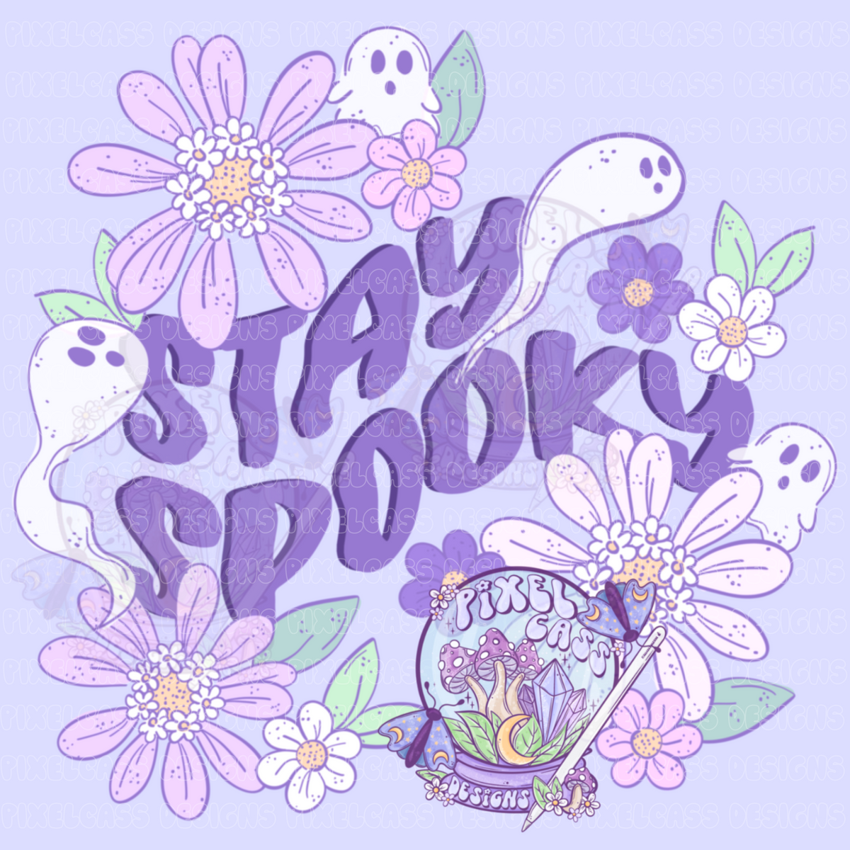 Stay Spooky Floral PNG SUBLIMATION – pixelcassdesigns