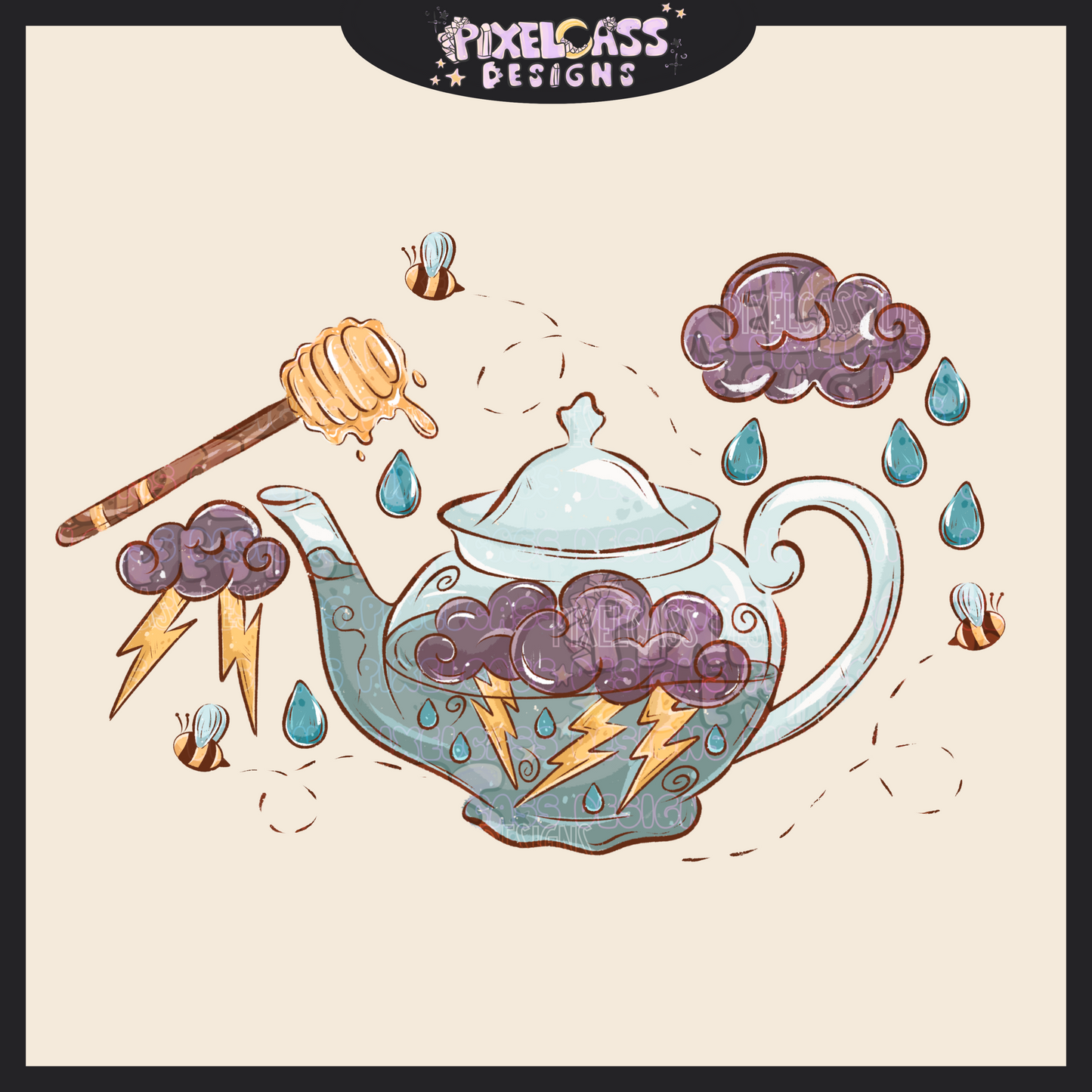 Stormy Tea Time PNG SUBLIMATION