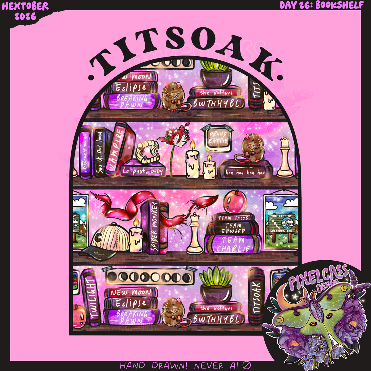 TITSOAK Bookshelf PNG SUBLIMATION [Hextober 2026]