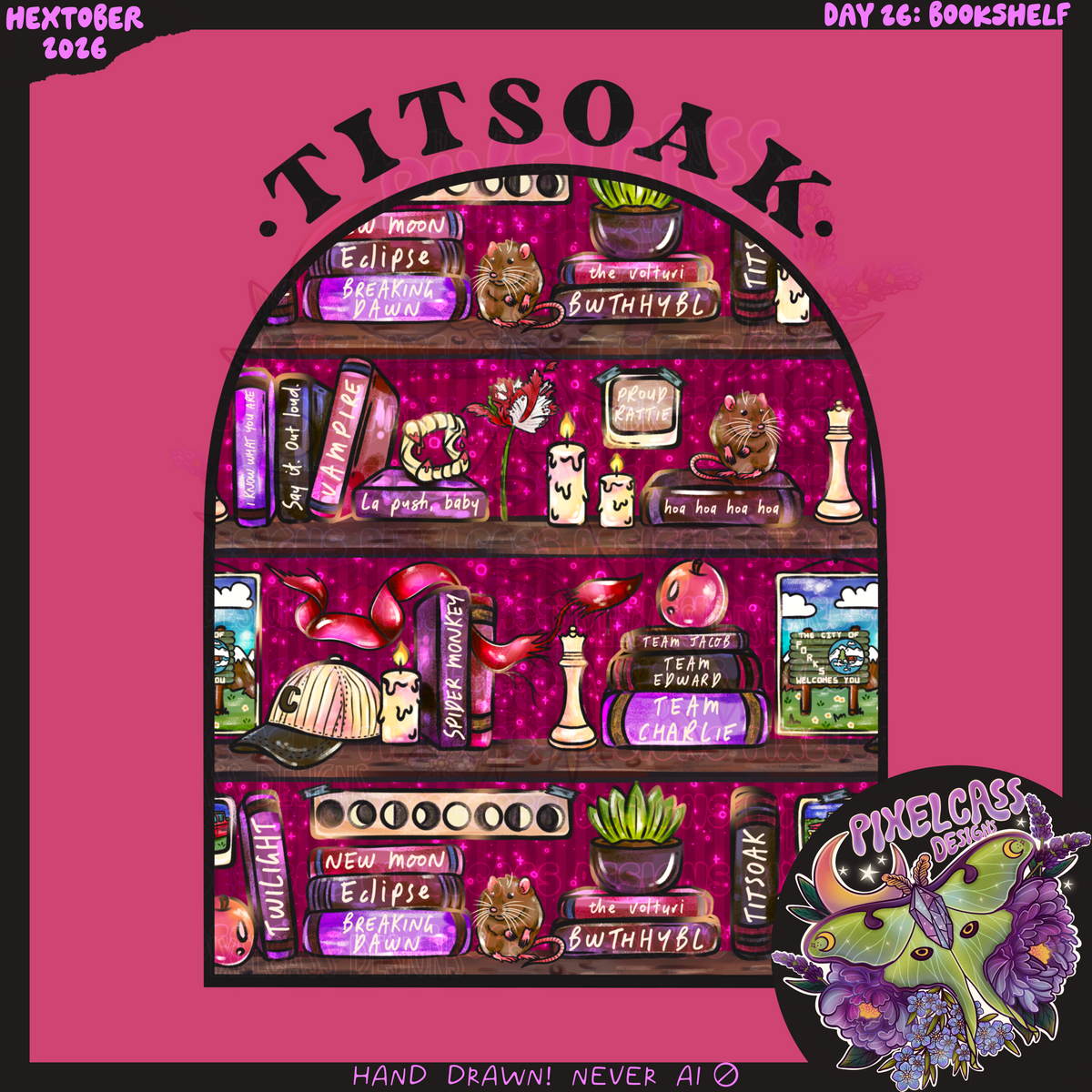 TITSOAK Bookshelf PNG SUBLIMATION [Hextober 2026]