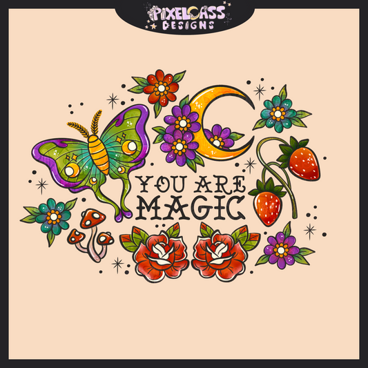Tattoo Luna Moths PNG SUBLIMATION