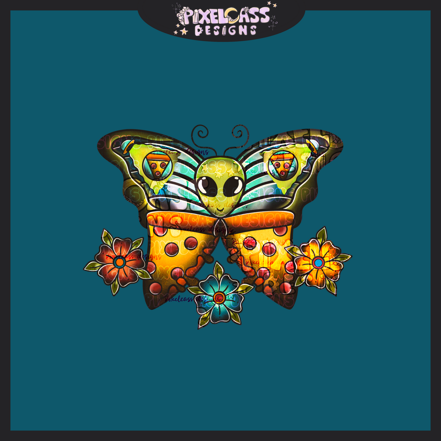 Traditional Butterfly Aliens PNG SUBLIMATION