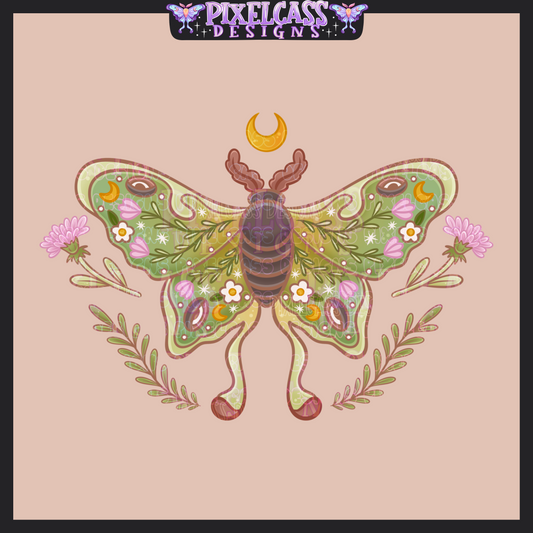 Vintage Moths PNG SUBLIMATION