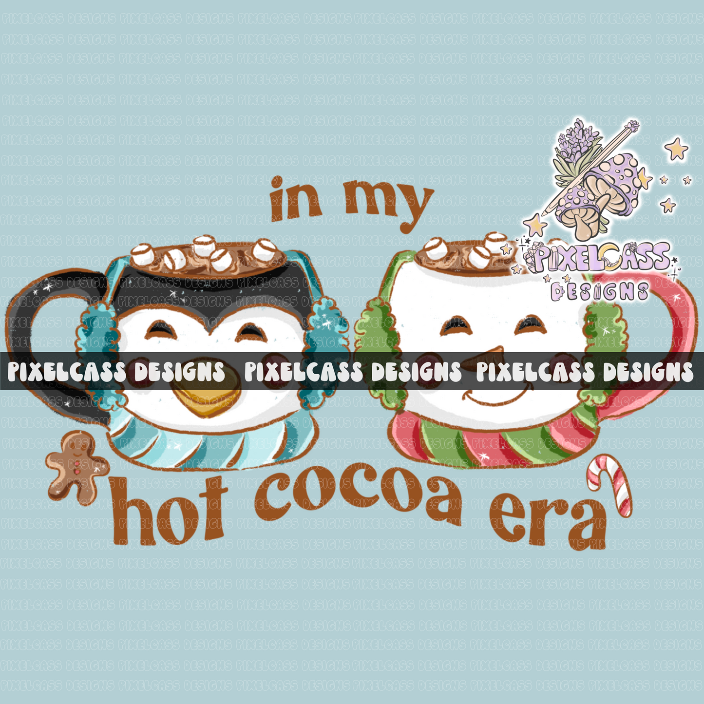 Hot Cocoa Era Mugs PNG SUBLIMATION