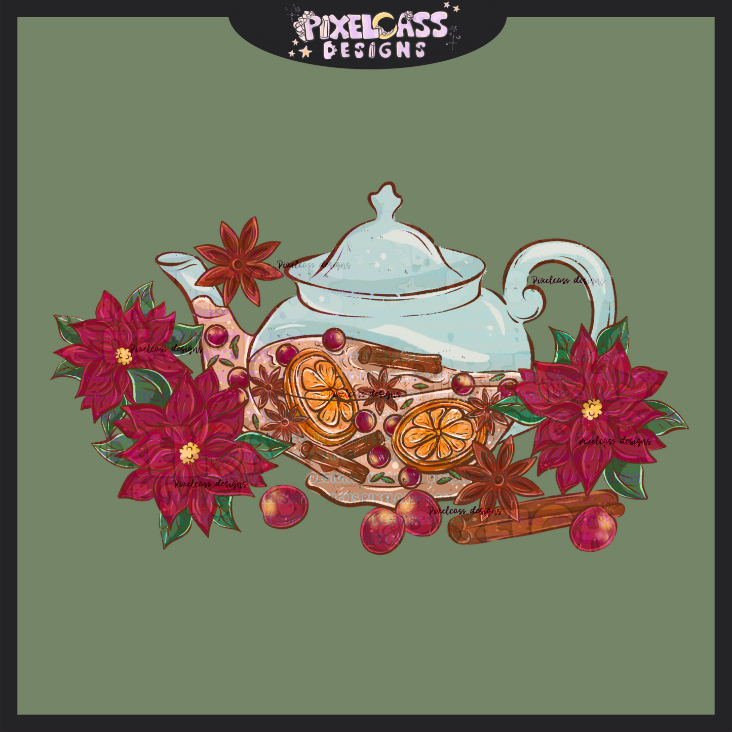 Yule Tea Time PNG SUBLIMATION