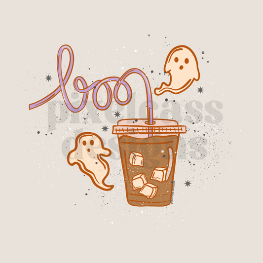 Boo Iced Coffee PNG SUBLIMATION