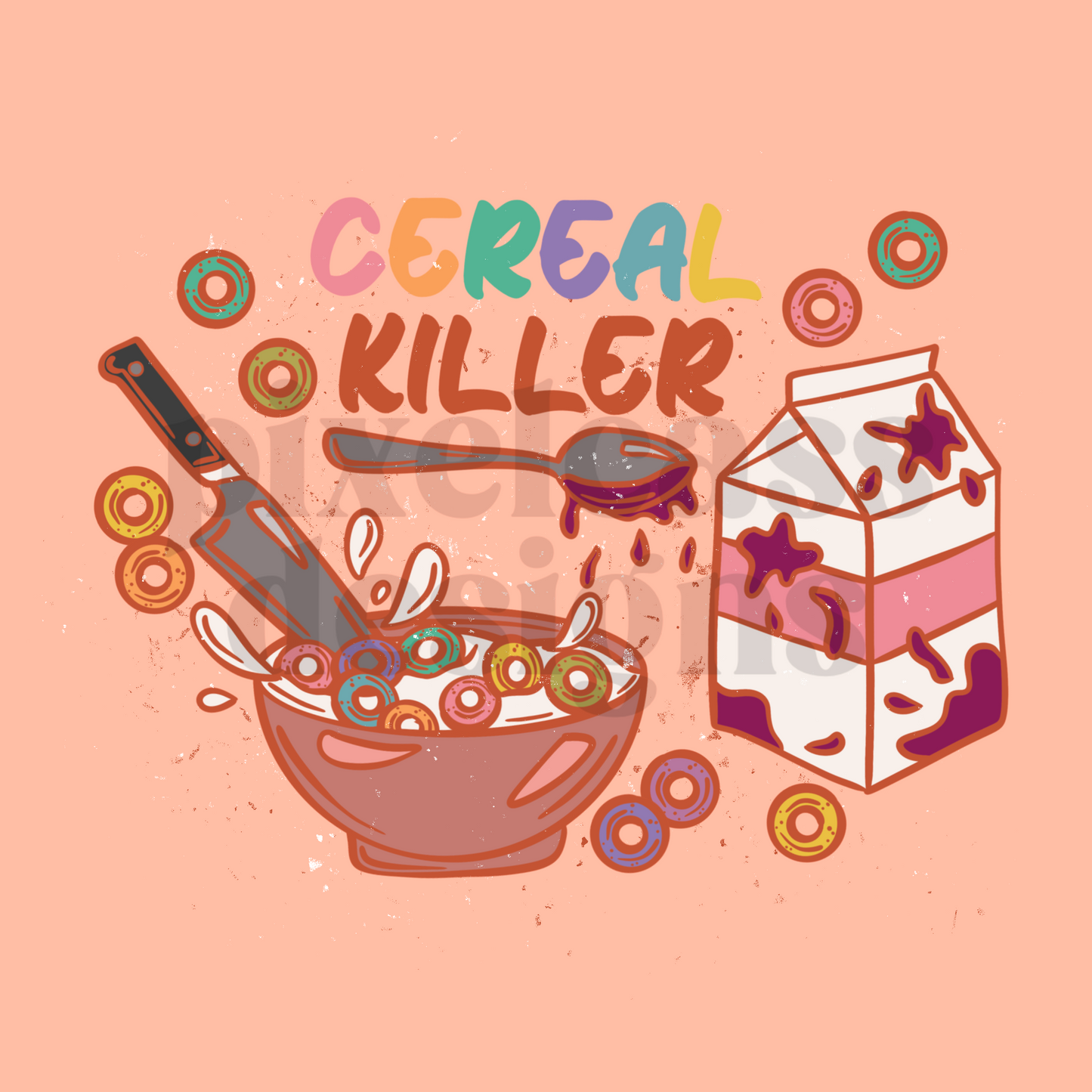 Cereal Killer PNG SUBLIMATION