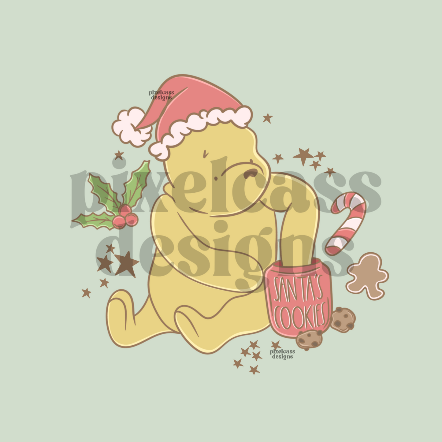 Christmas Winnie PNG SUBLIMATION
