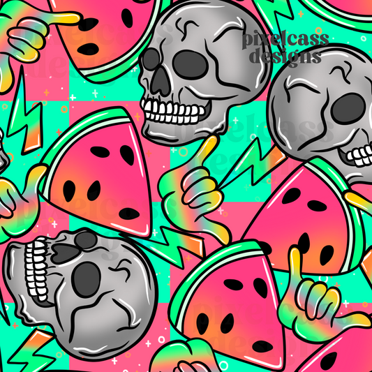 Watermelon Skulls